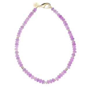 Jane Win Gumdrop Beaded Necklace Lavender